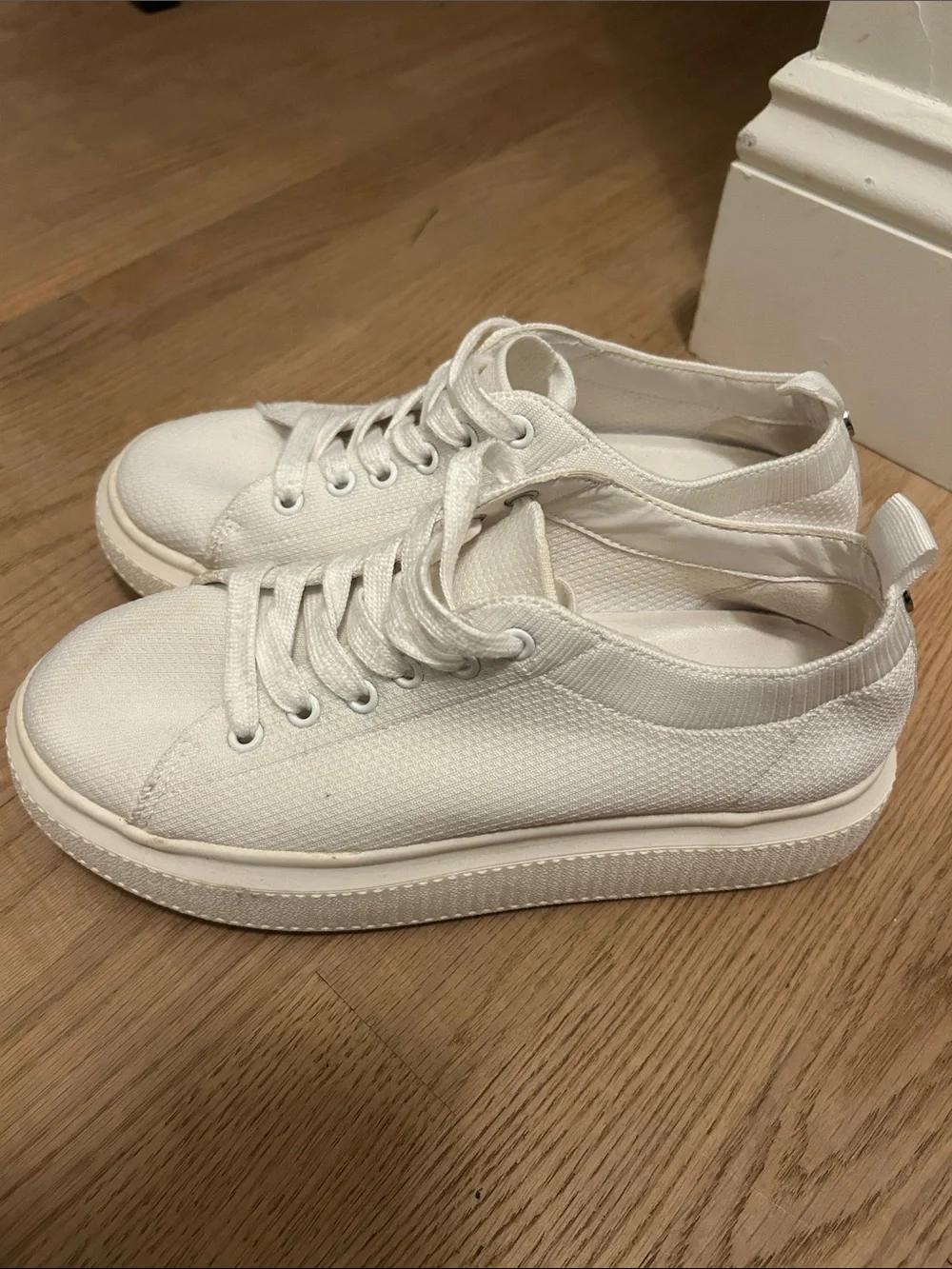 bp. White Platform Canvas Sneakers women’s size 7.5